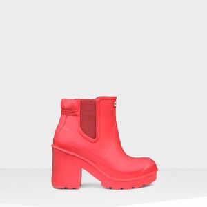 ISO Hunter block heel boot in coral